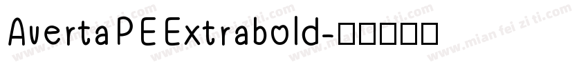 Averta PE Extrabold字体转换